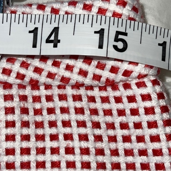 Halogen Red & White Gingham Print Pencil skirt Sz. 10 - Picture 9 of 14